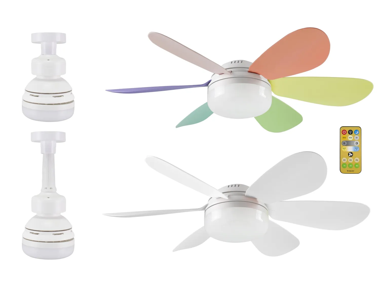Beper P206VEN610 ventilateur plafond luminaire télécommande 3 vitesses
