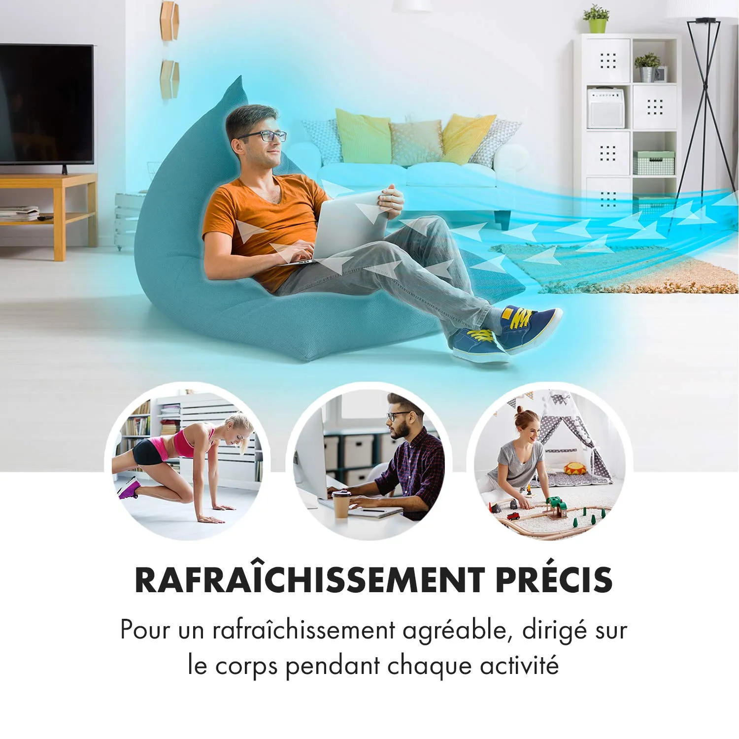 Klarstein Wildwater ventilateur humidificateur blanc