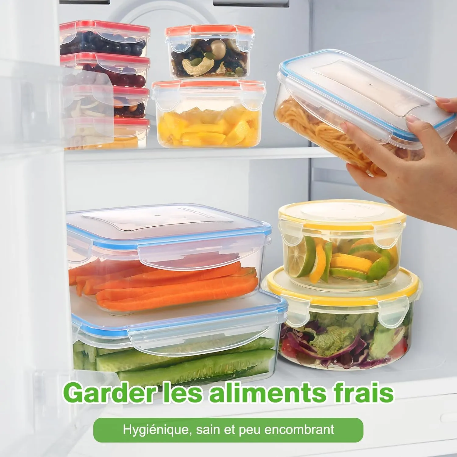 YASHE Boîte Conservation Alimentaire 50 Pièces Sans BPA Hermétique