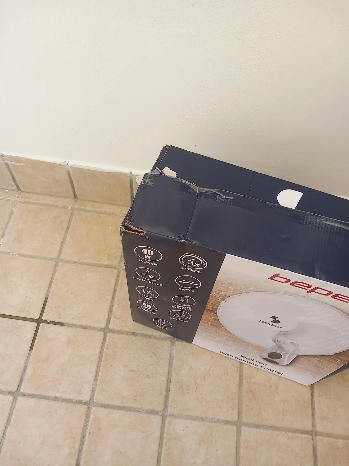 Beper P206VEN600 ventilateur mural blanc télécommande