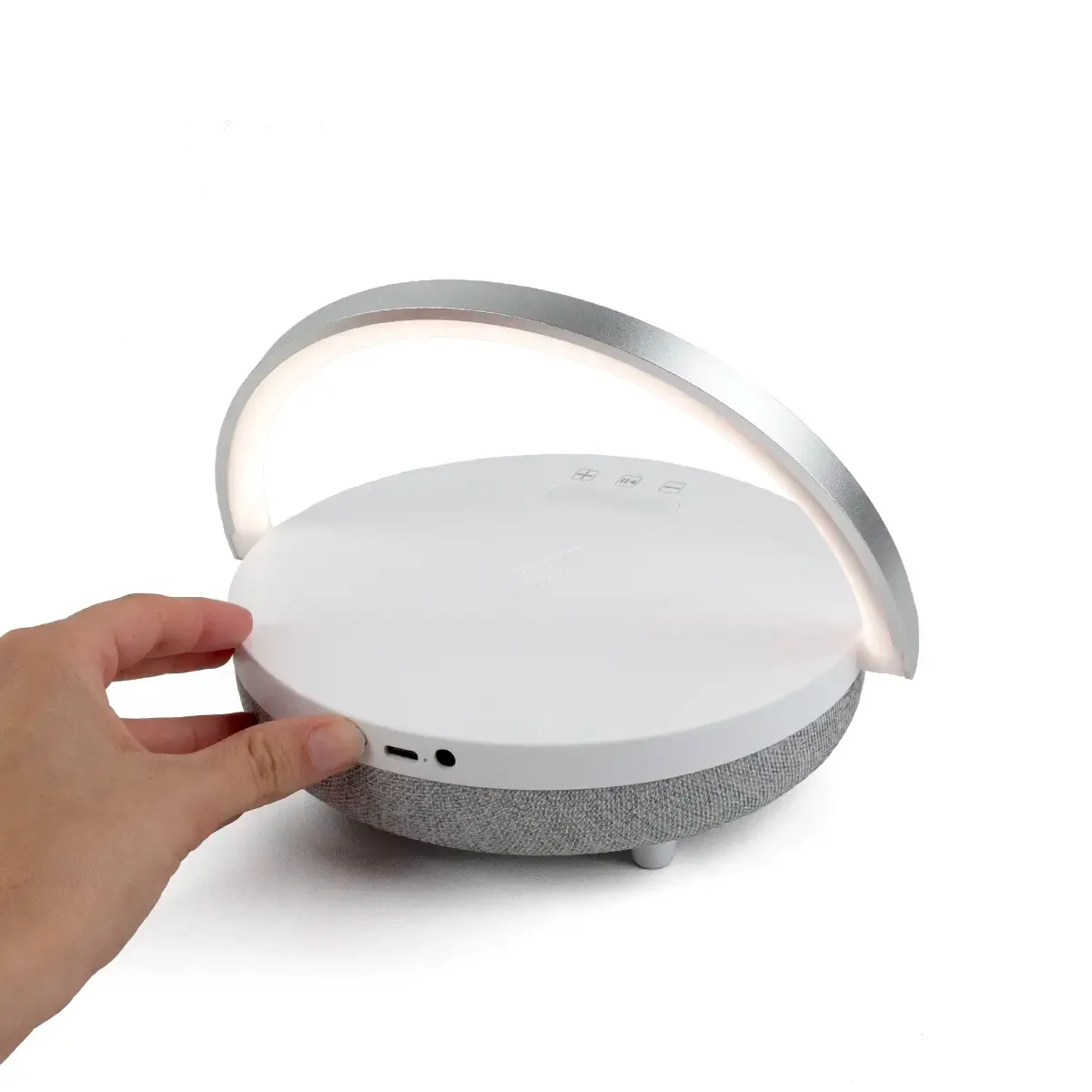 Prixton Speaker Light enceinte blanche 10W chargeur induction