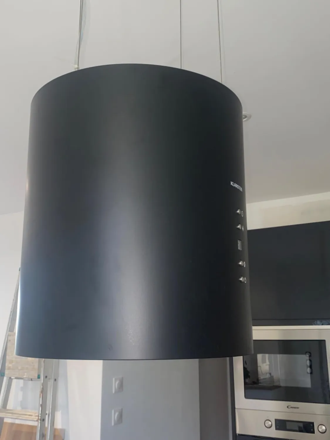 Klarstein Hotte Îlot Argent 522m³/h Recyclage