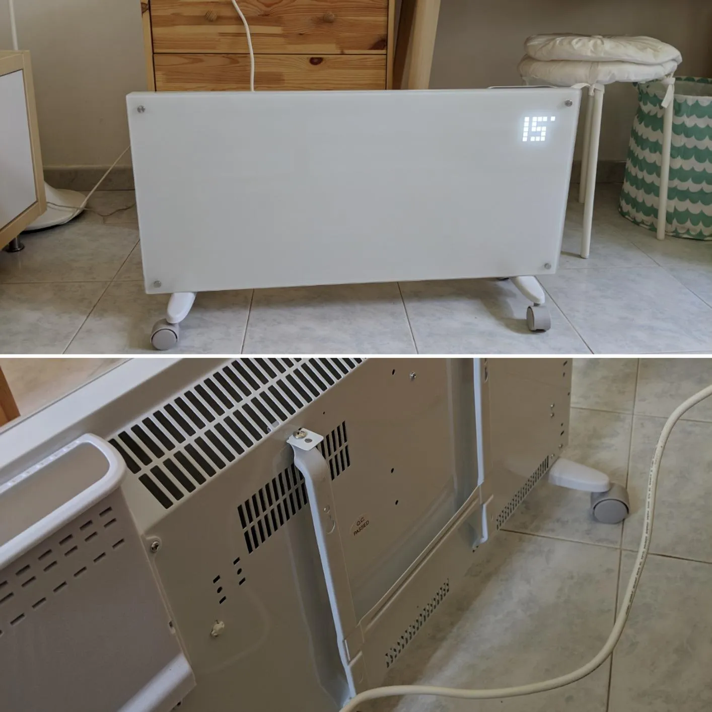 Klarstein Bornholm radiateur électrique blanc 2000W