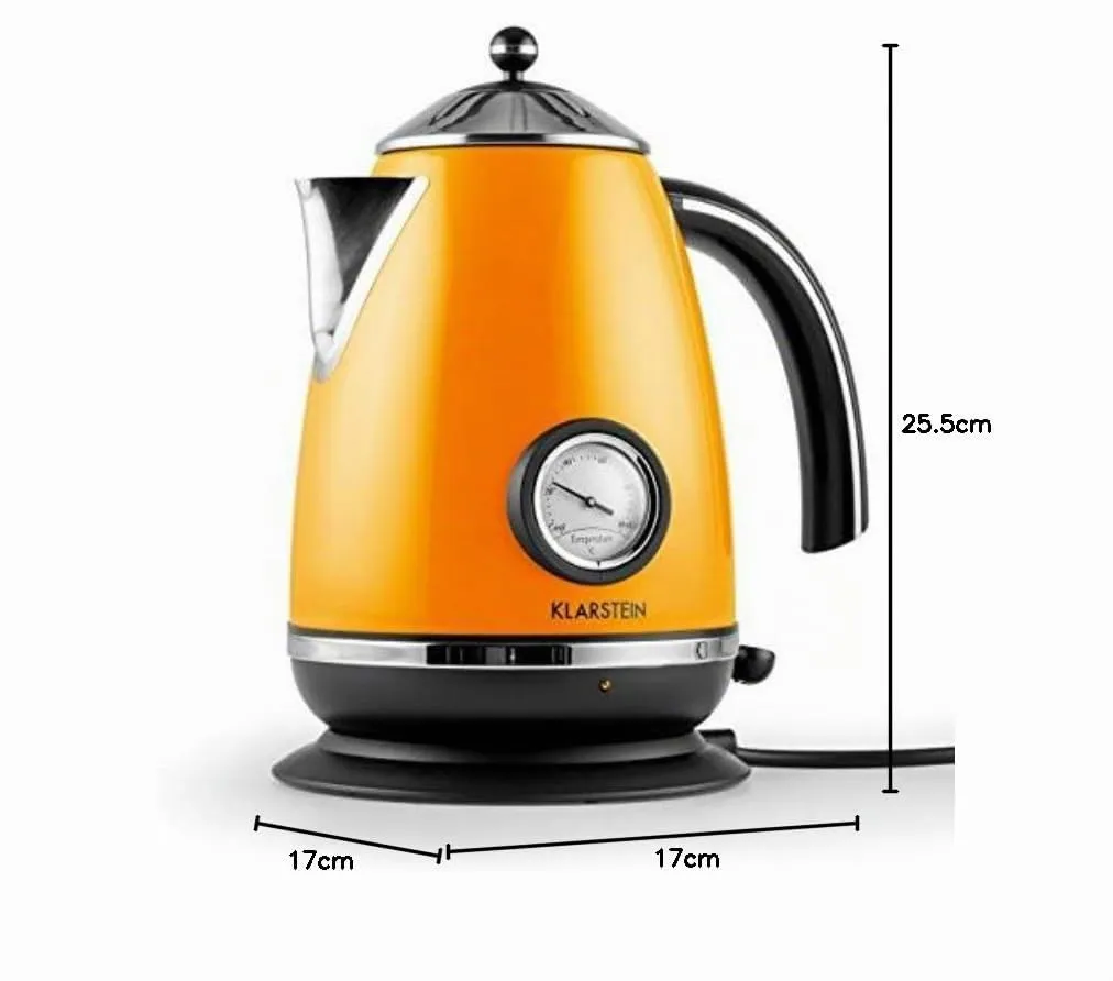 Klarstein Aquavita Chalet bouilloire électrique 1,7 L orange