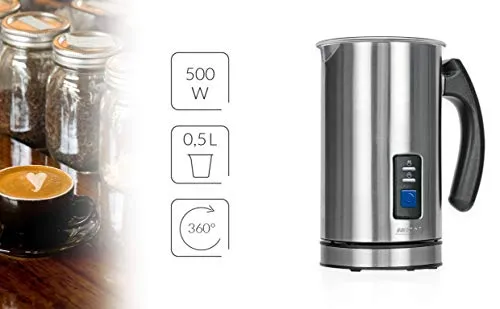 MPM MKW-03M mousseur à lait électrique 500 ml inox