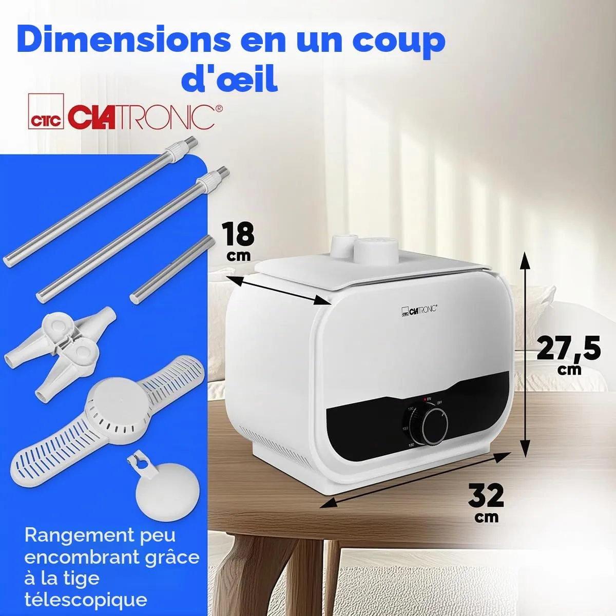 Clatronic mannequin repassage chemises 1200W pantalon