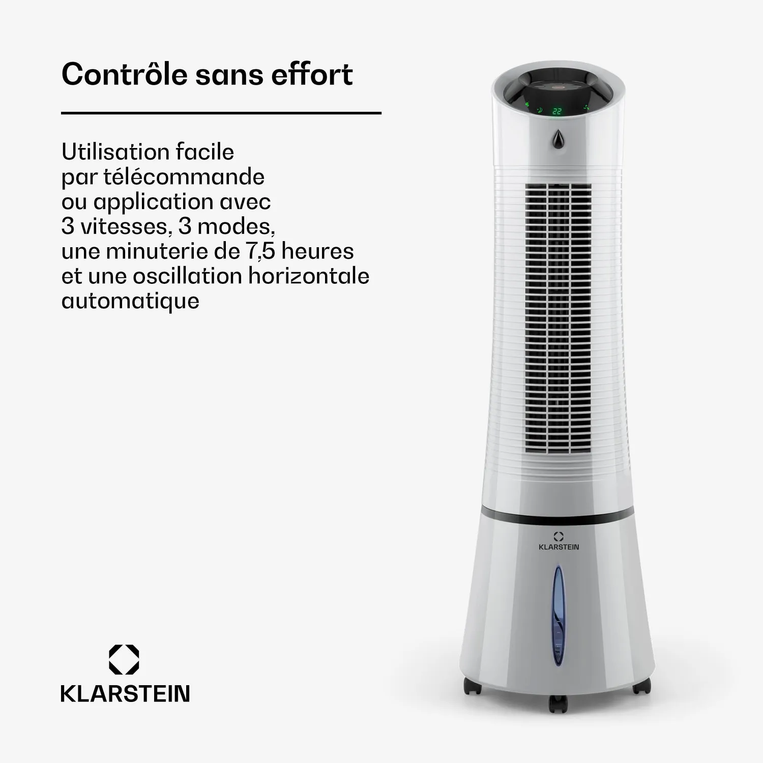 Klarstein Skyscraper Ice Smart Rafraîchisseur 6L Gris Clair