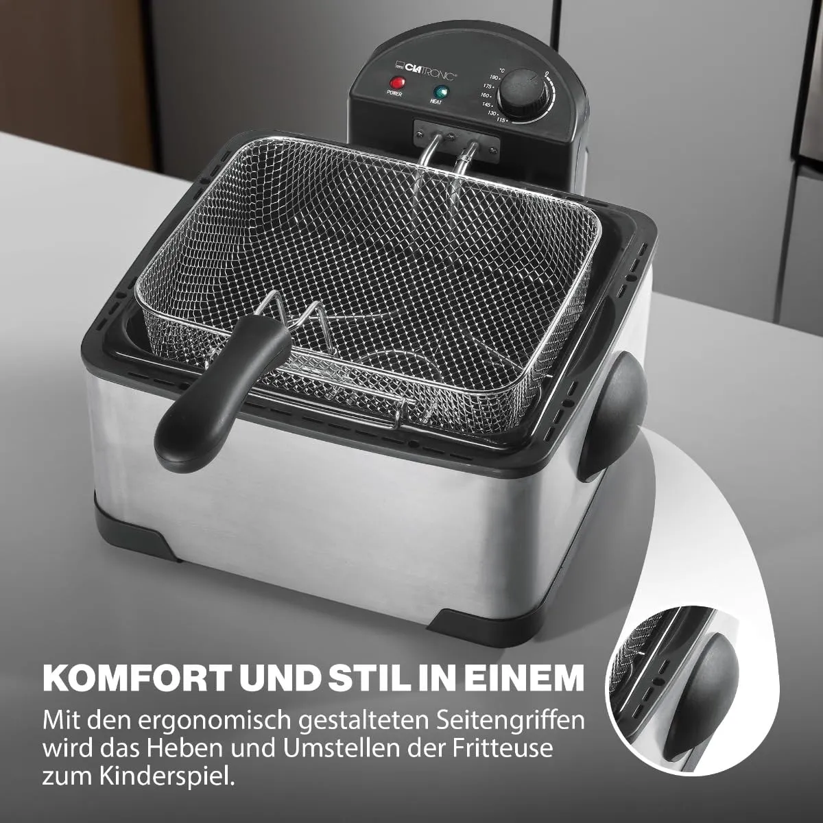 Clatronic FR 3195 friteuse inox 4 L 2000 W