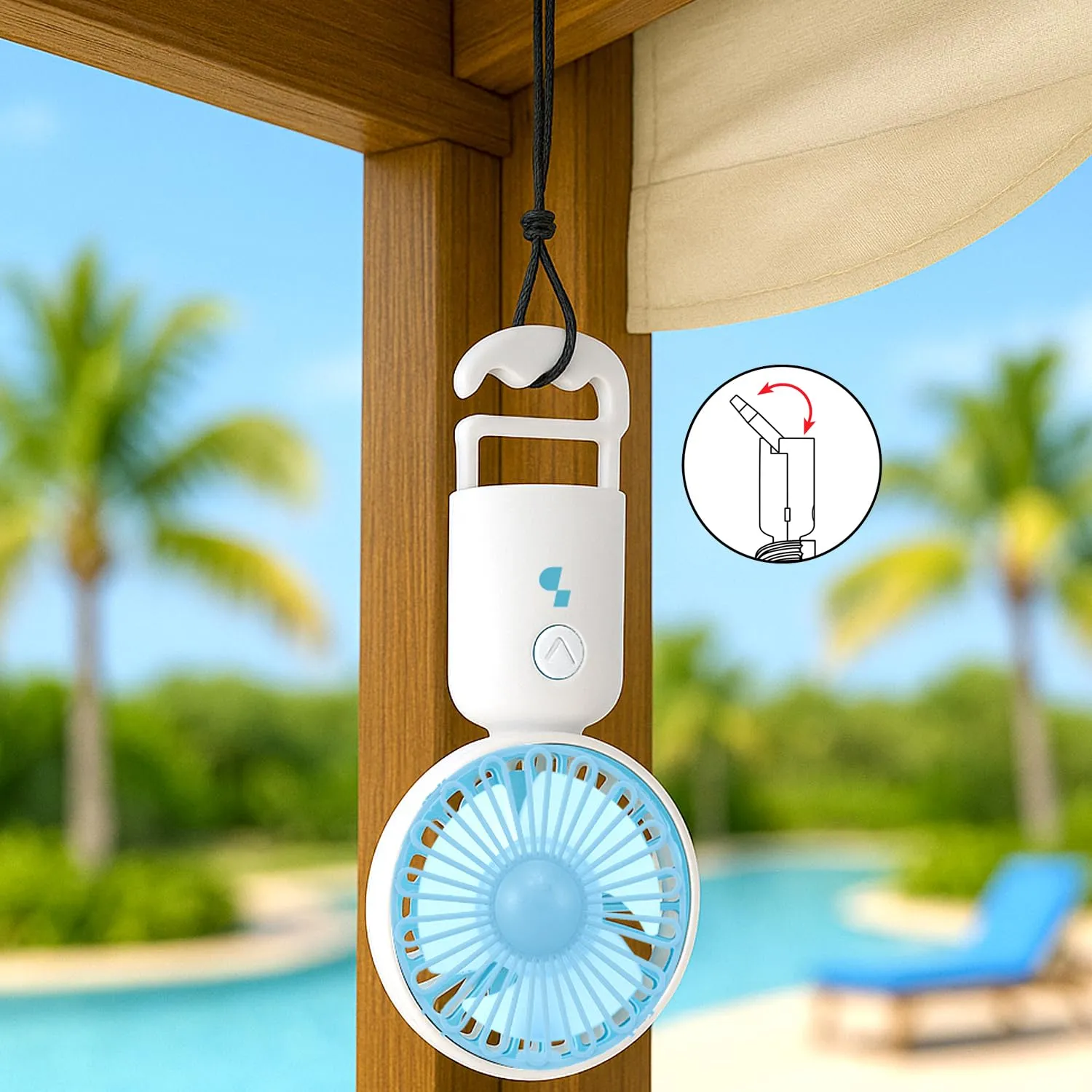 Beper P206VEN402 mini ventilateur portable USB-C blanc