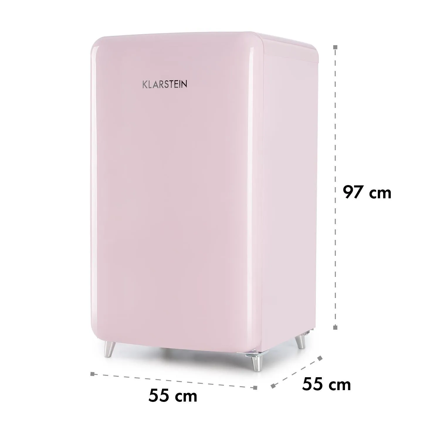 Klarstein Pop Art mini frigo rétro 121 L rose