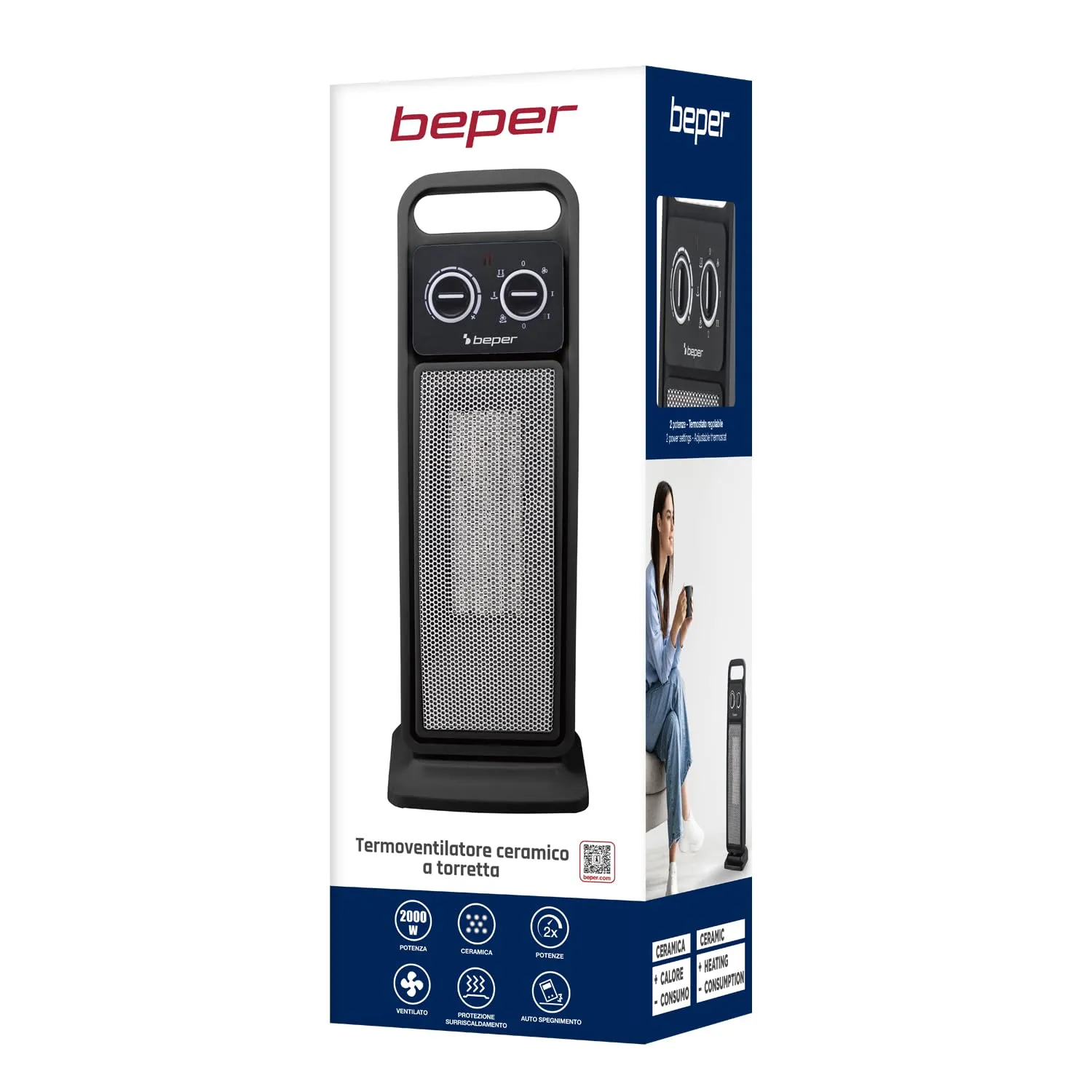 Beper P203TER002 radiateur soufflant tour 2000W