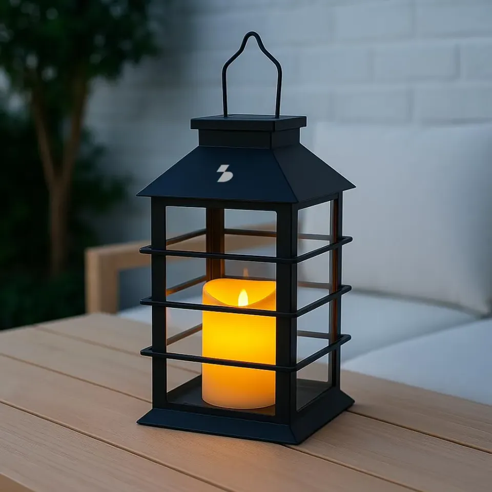 Beper lanterne solaire effet flamme crochet IP44