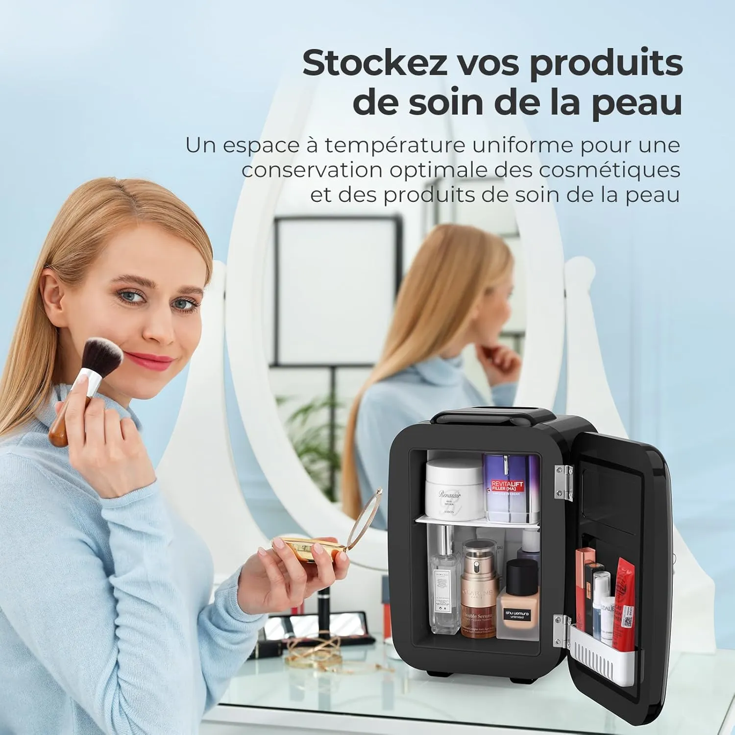 YASHE Mini Frigo 4L 6 Canettes Chaud Froid