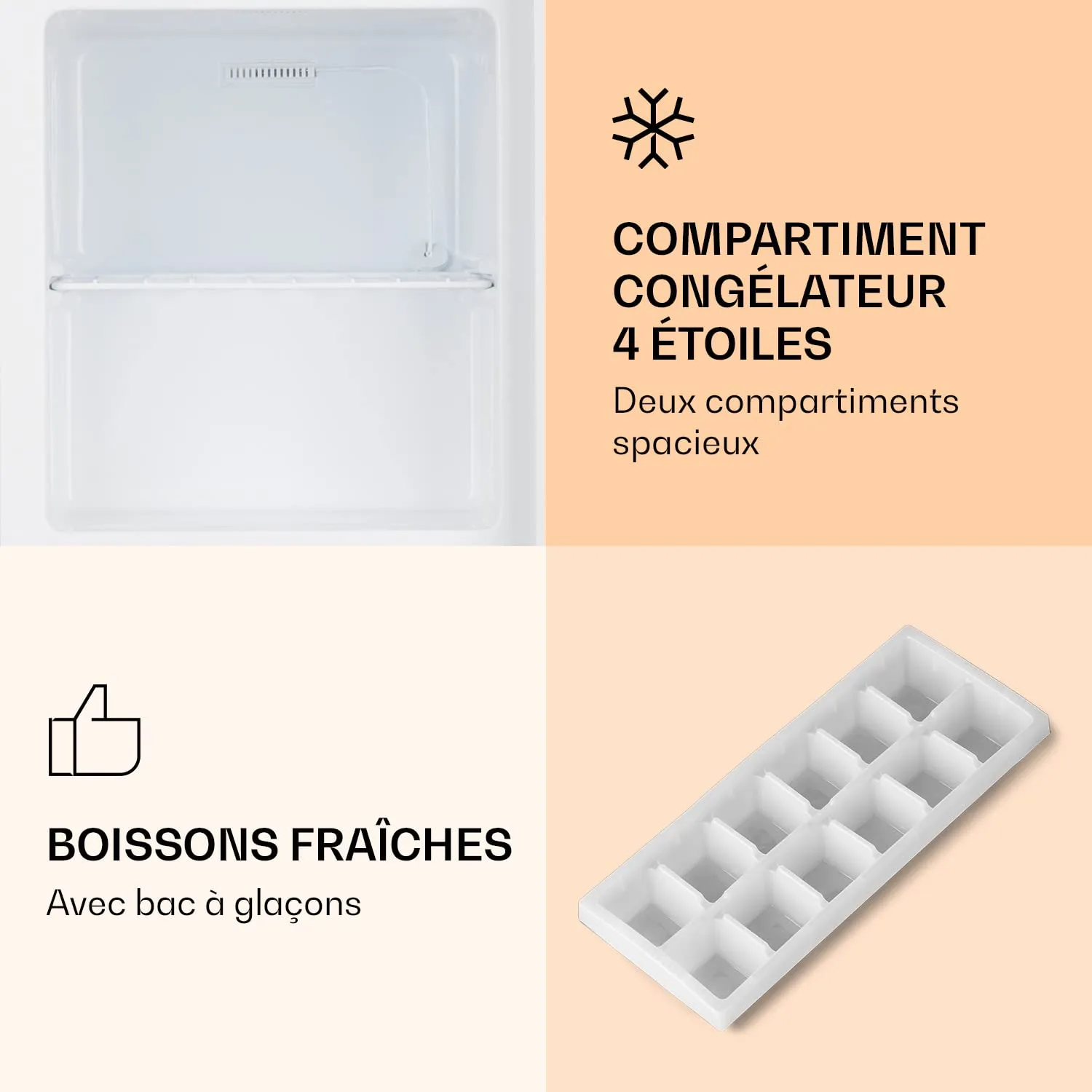 Klarstein mini congélateur armoire 33 L argent froid ventilé