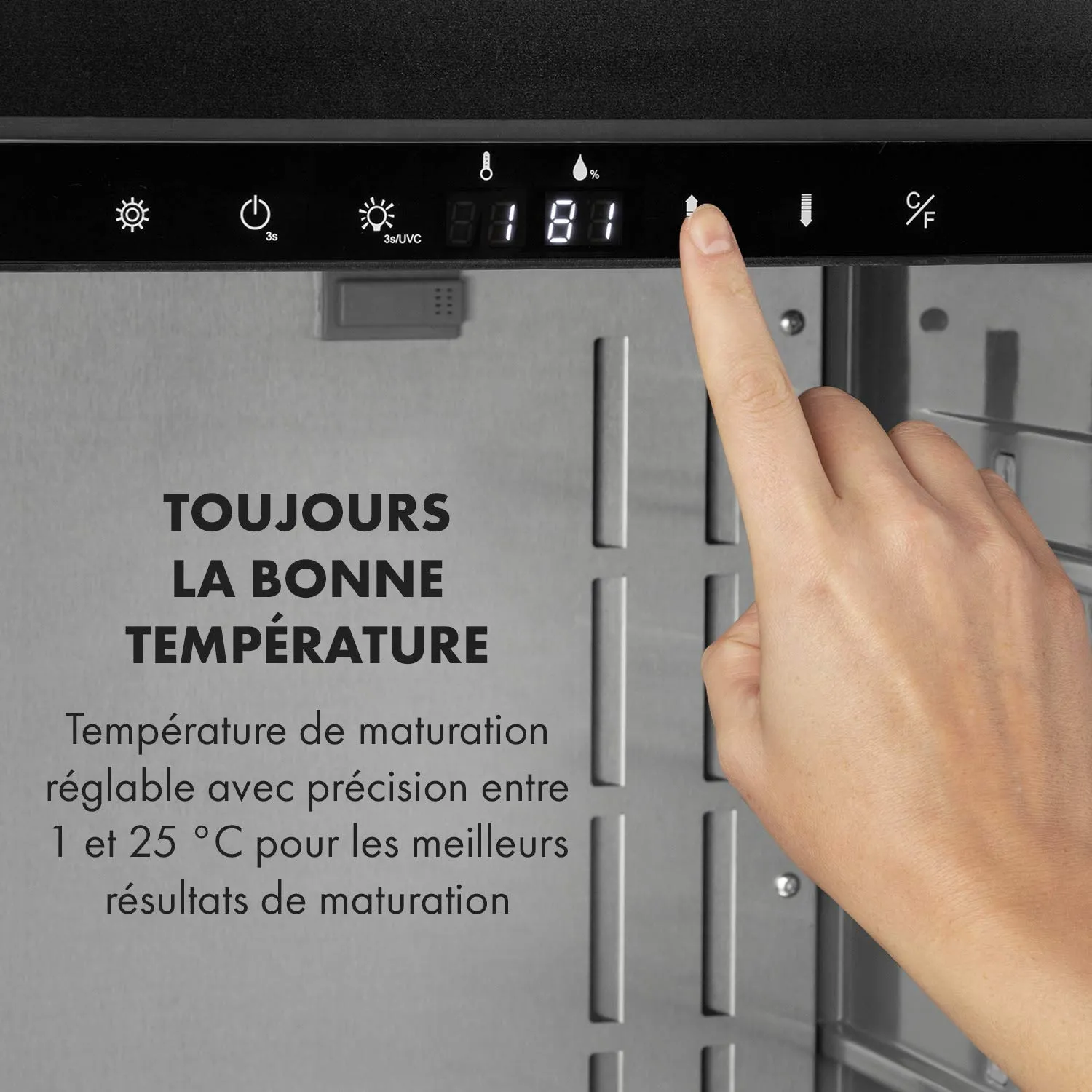 Klarstein Steakhouse frigo maturation 98 L argent