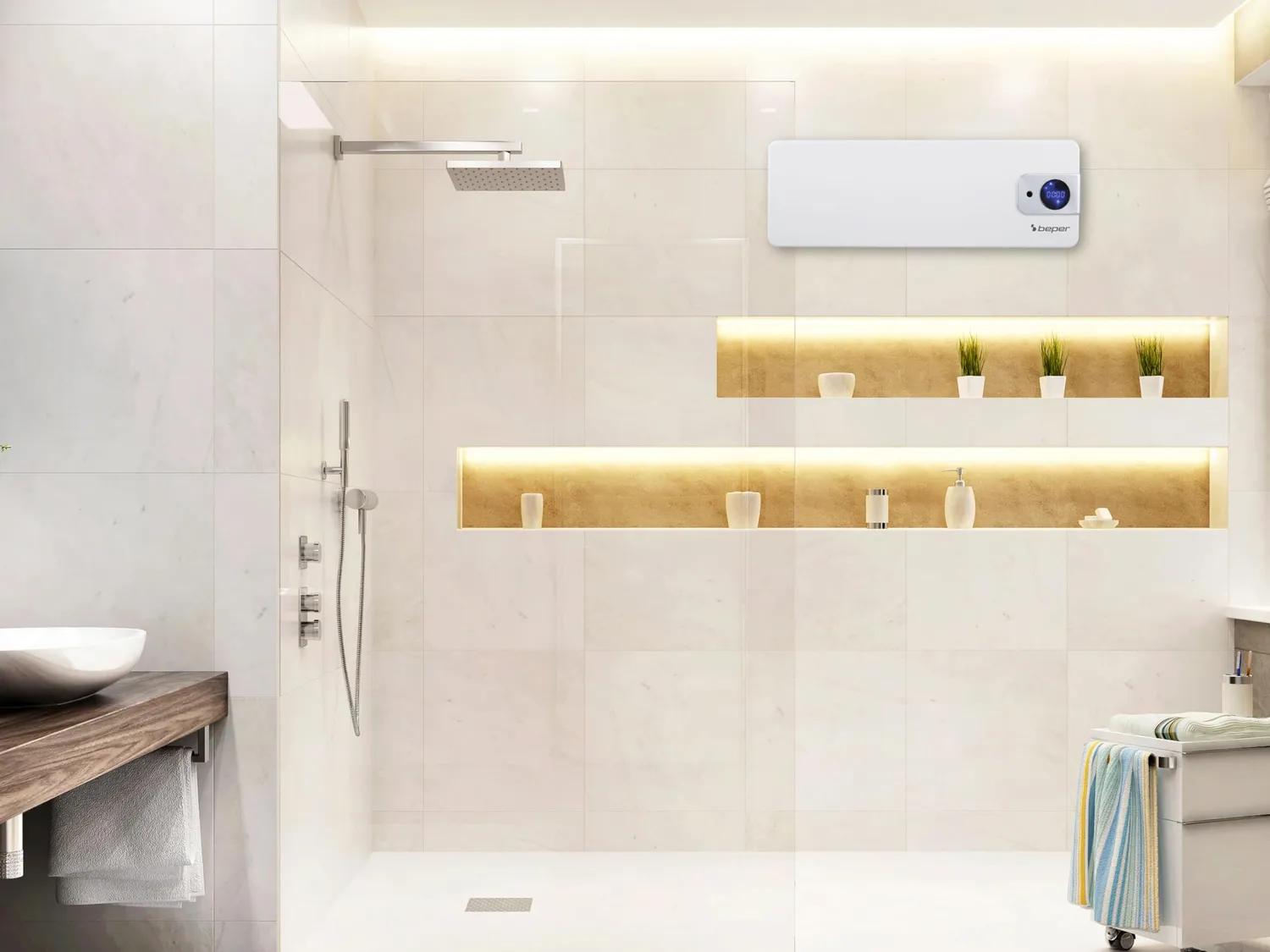 Beper P203TER100 chauffage mural salle de bain 2000W IP22