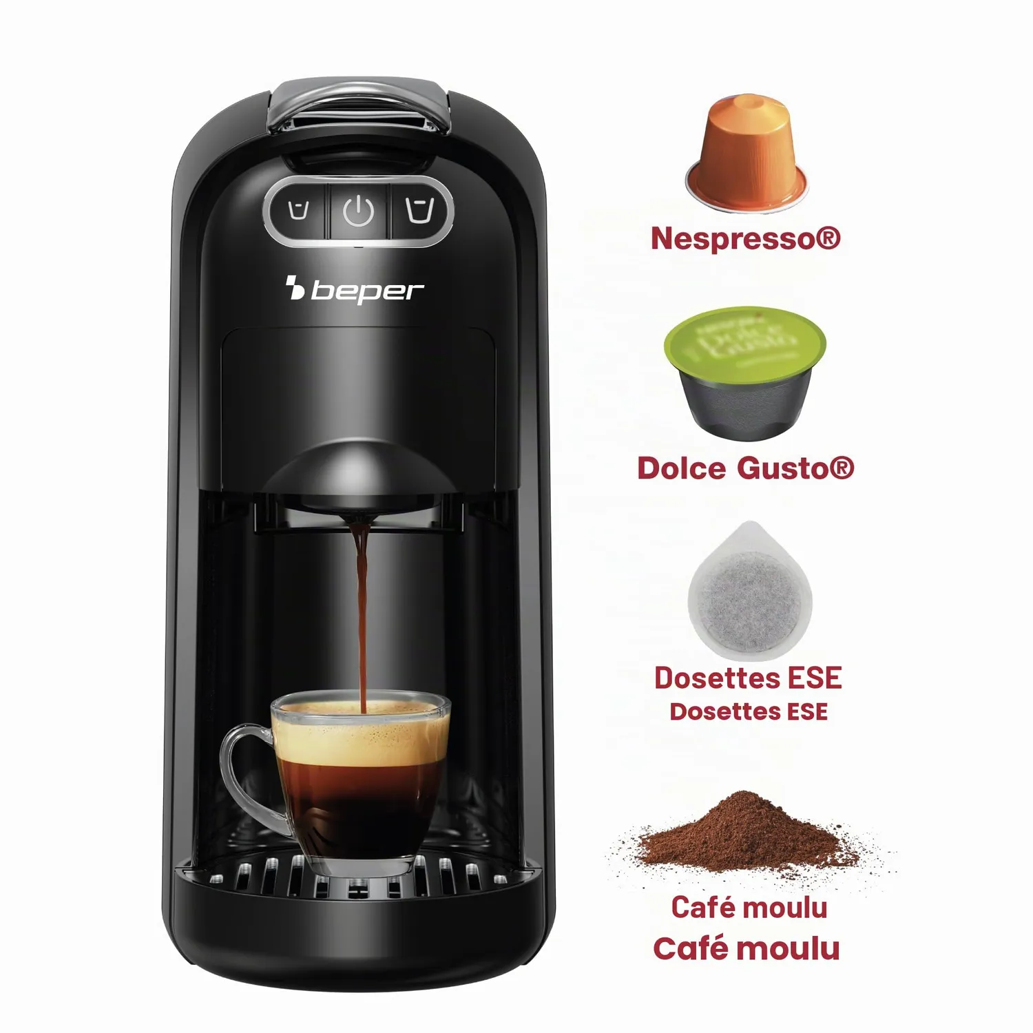 Beper Amata P101CAF200 Expresso 4en1 20Bars