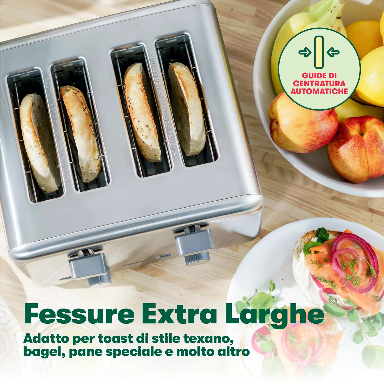 La Bella grille-pain 4 tranches inox extra-large