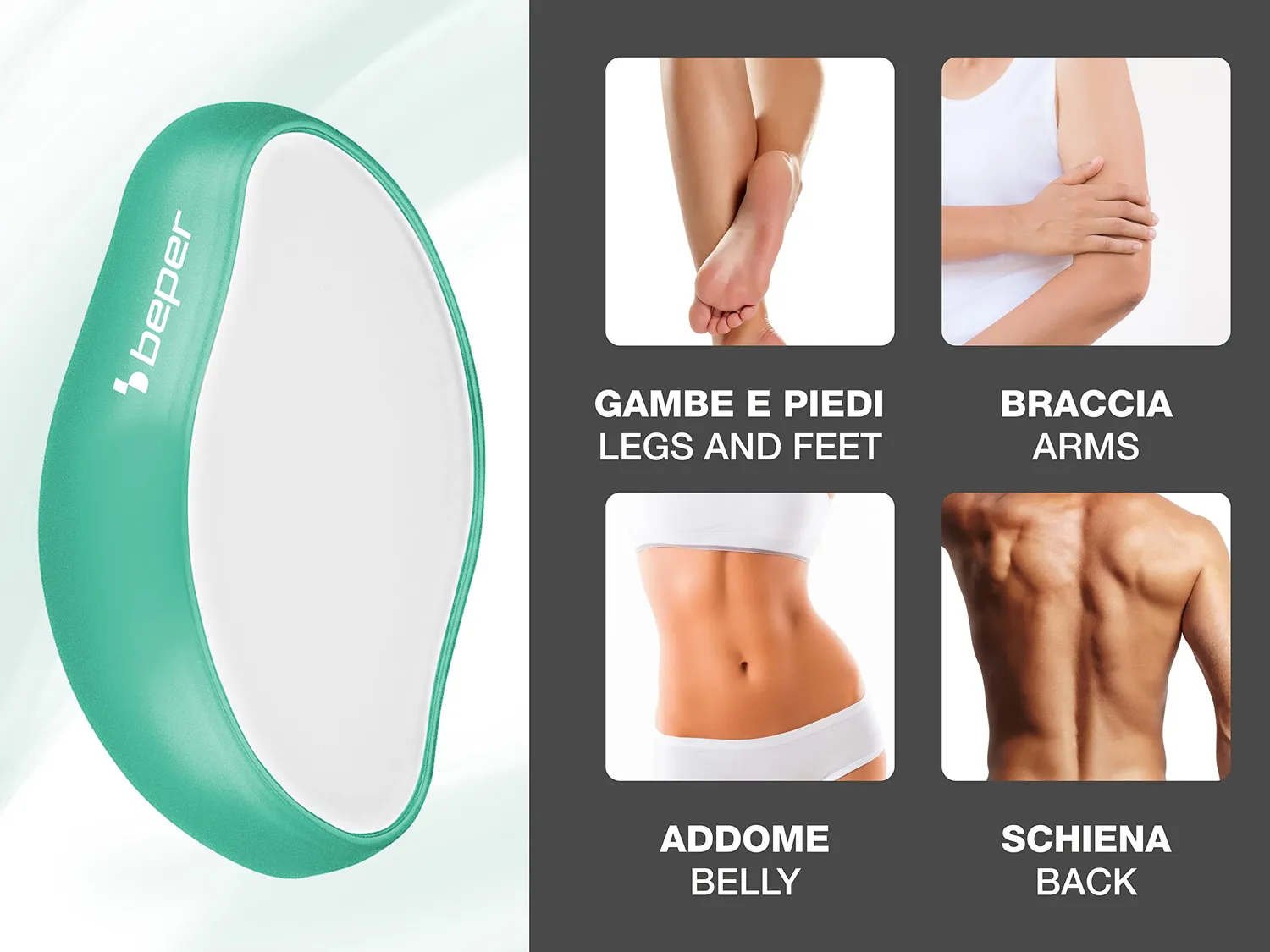 Beper C301ABE200 pierre exfoliante microcristaux de verre