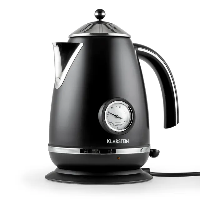 Klarstein Aquavita Chalet bouilloire 1,7L noire rétro