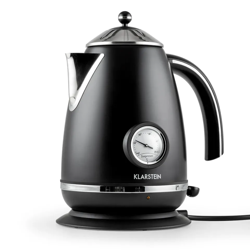 Klarstein Aquavita Chalet bouilloire 1,7L noire rétro