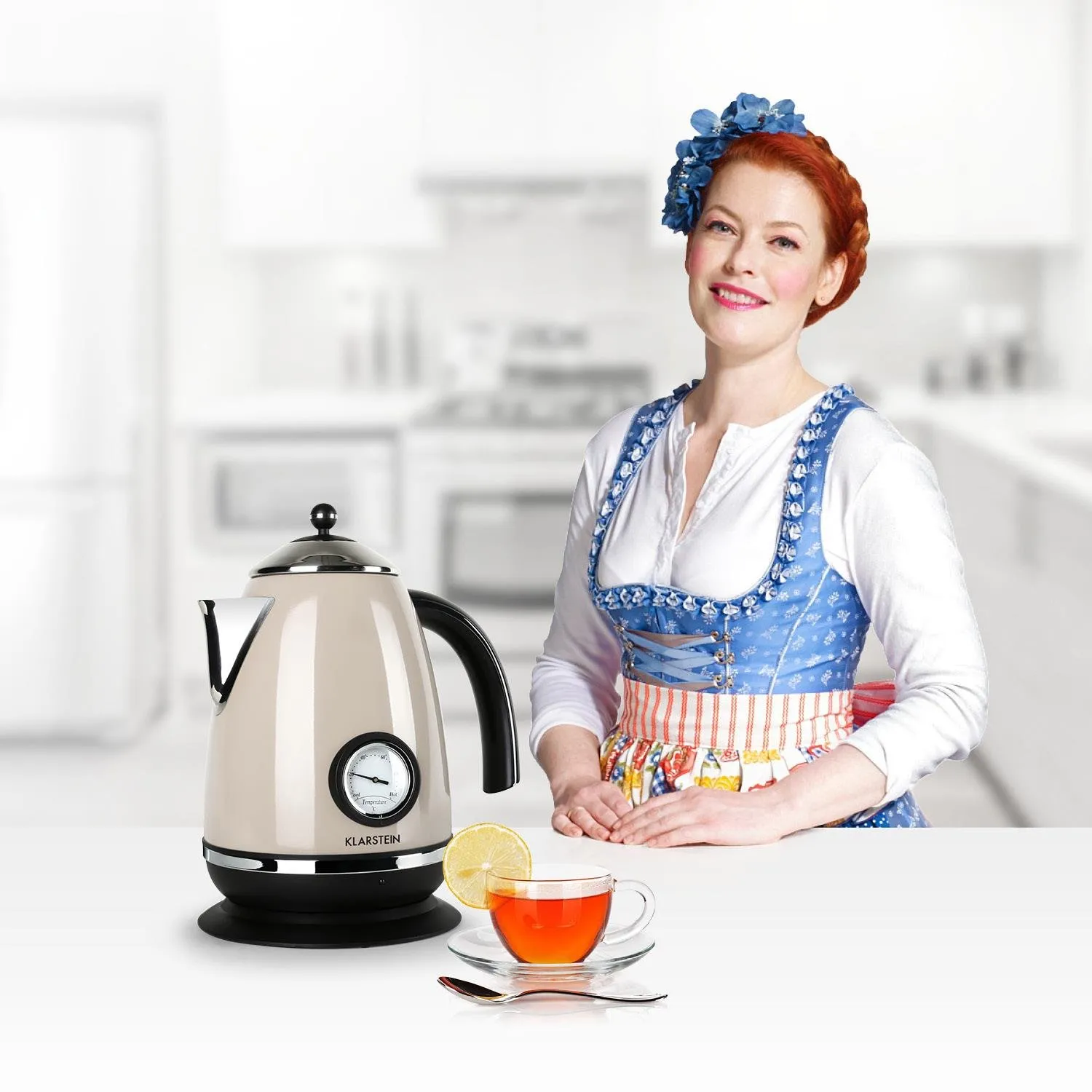 Klarstein Aquavita Chalet bouilloire 1,7 L champagne 2200W