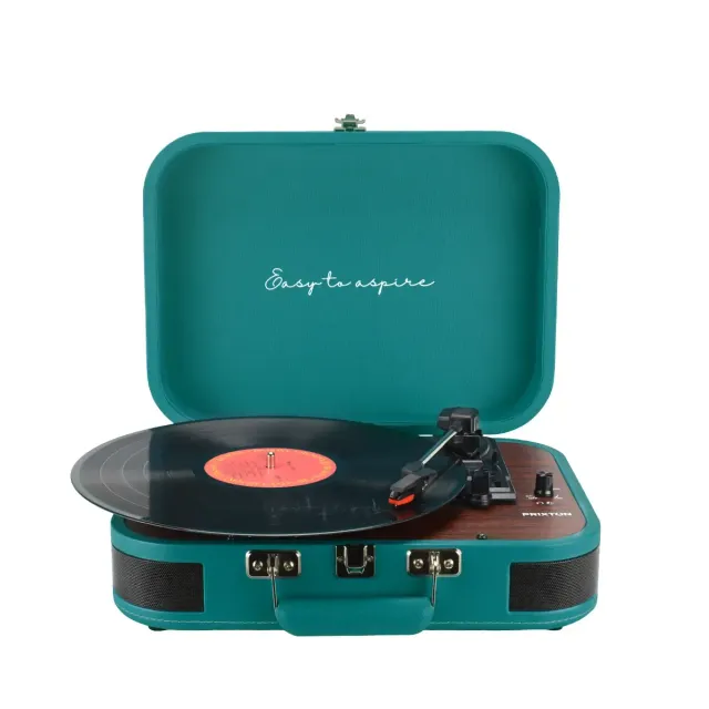 Prixton VC600 platine vinyle bleue avec enceintes