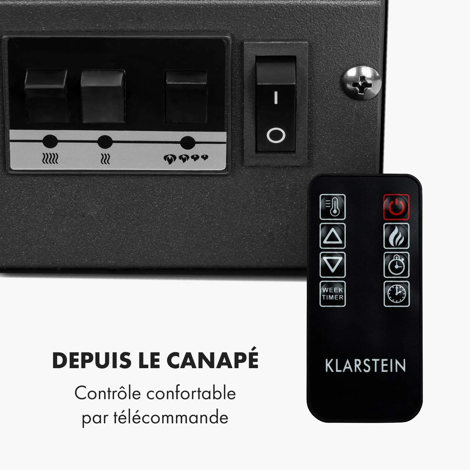 Klarstein Studio 1 cheminée électrique blanche 2000 W