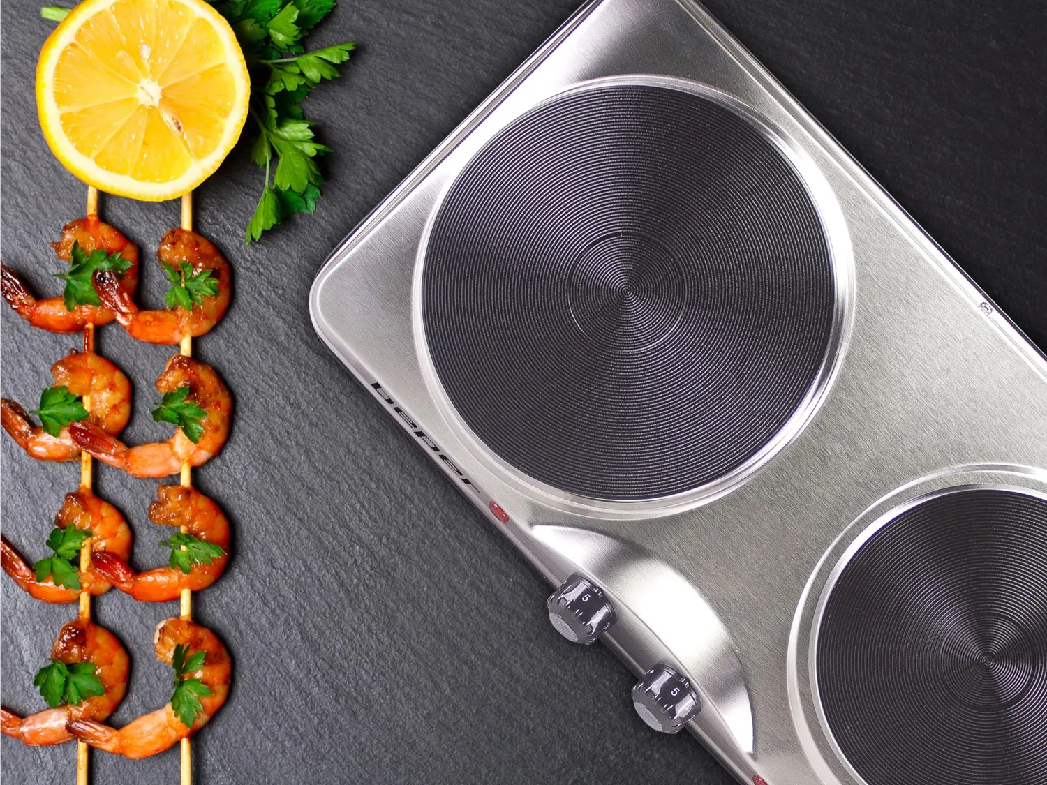 Beper 90.825 double plaque cuisson électrique 2 feux 1000W
