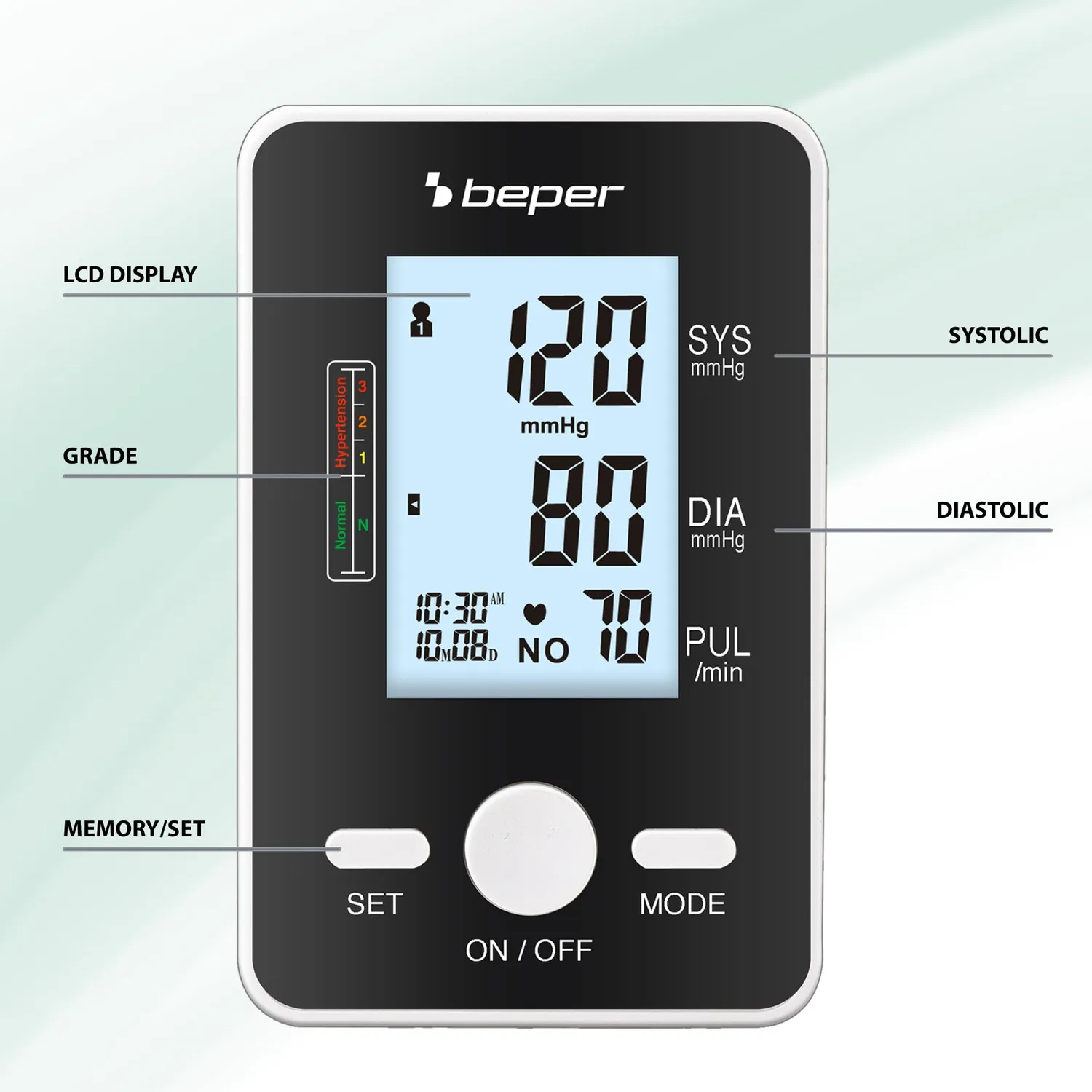 Beper P303MED100 tensiomètre bras électronique 150 mémoires