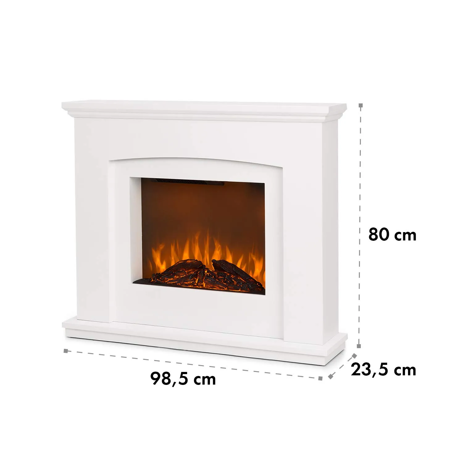 Klarstein Aosta Light & Fire cheminée électrique blanc 2000 W