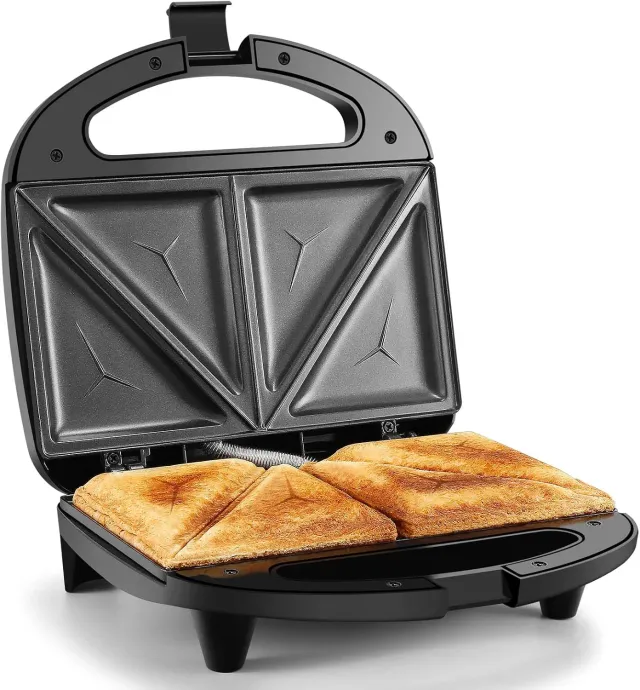 YASHE Appareil à Croque-Monsieur 2 Sandwiches 750W