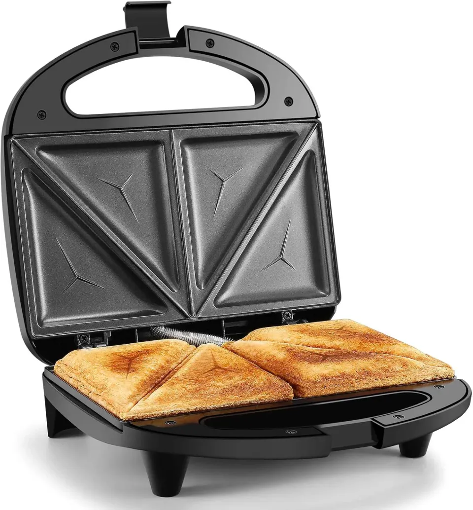 YASHE Appareil à Croque-Monsieur 2 Sandwiches 750W