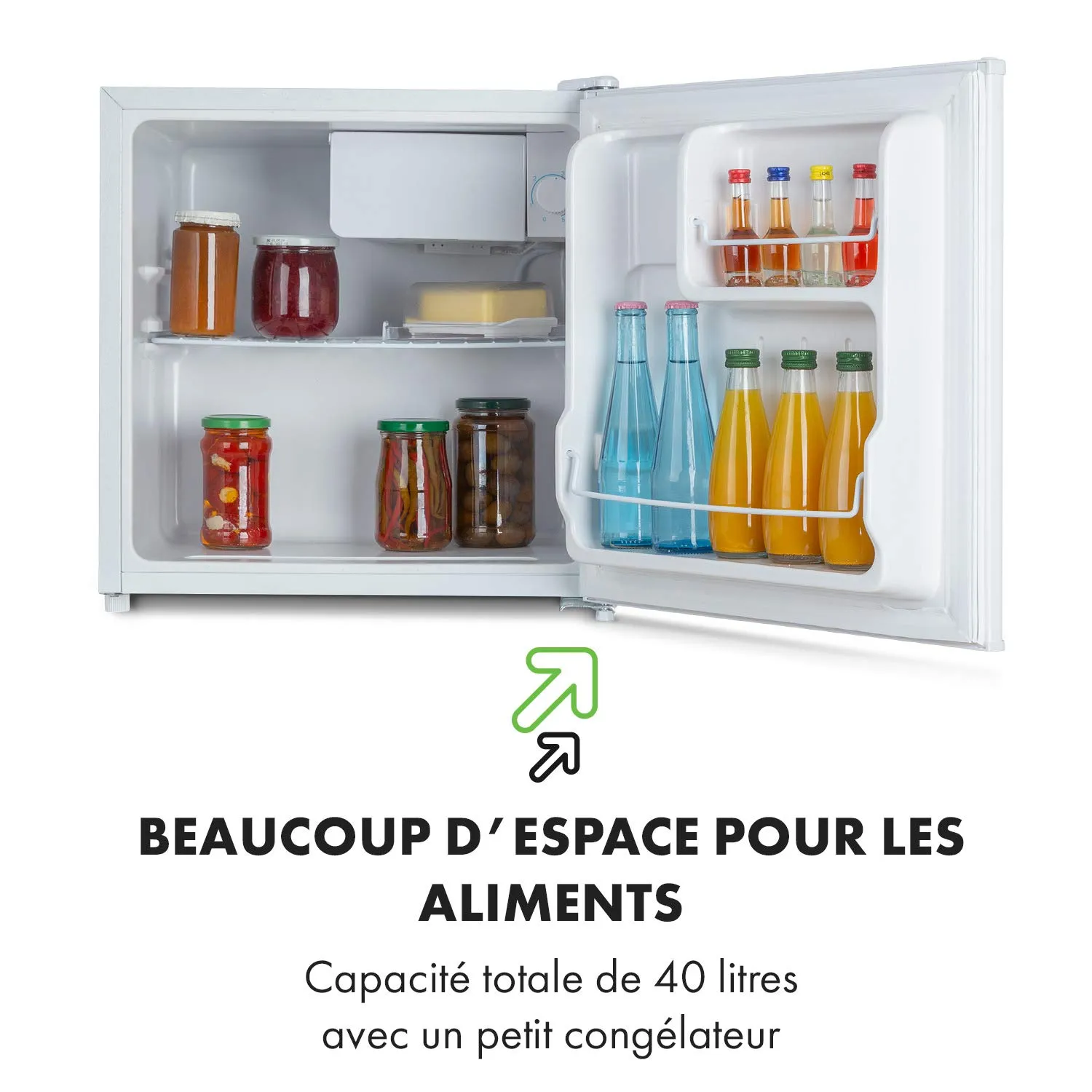 Klarstein Spitzbergen réfrigérateur blanc 40L congélateur
