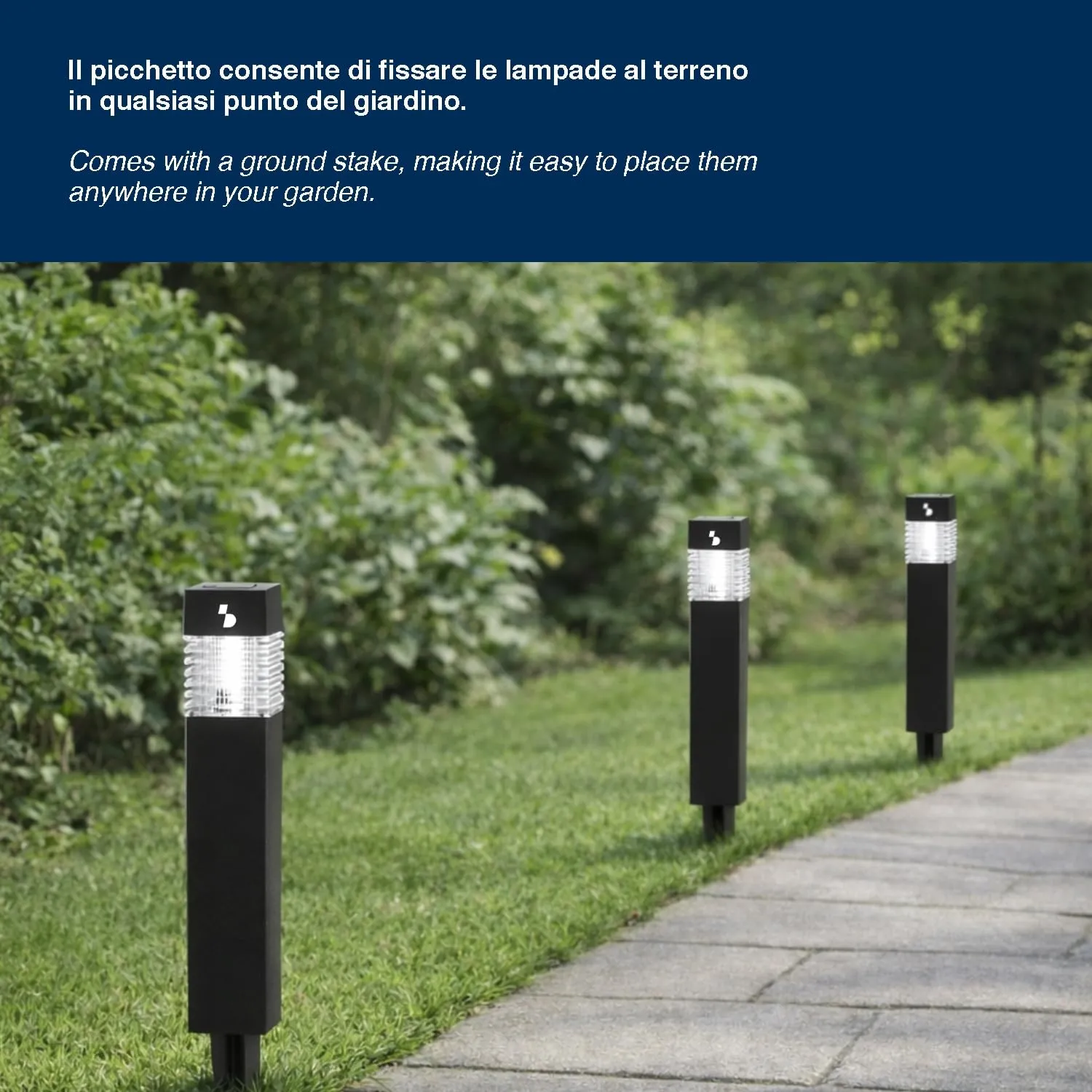 Beper P207ILO030 lot 3 lampes solaires jardin piquet IP44