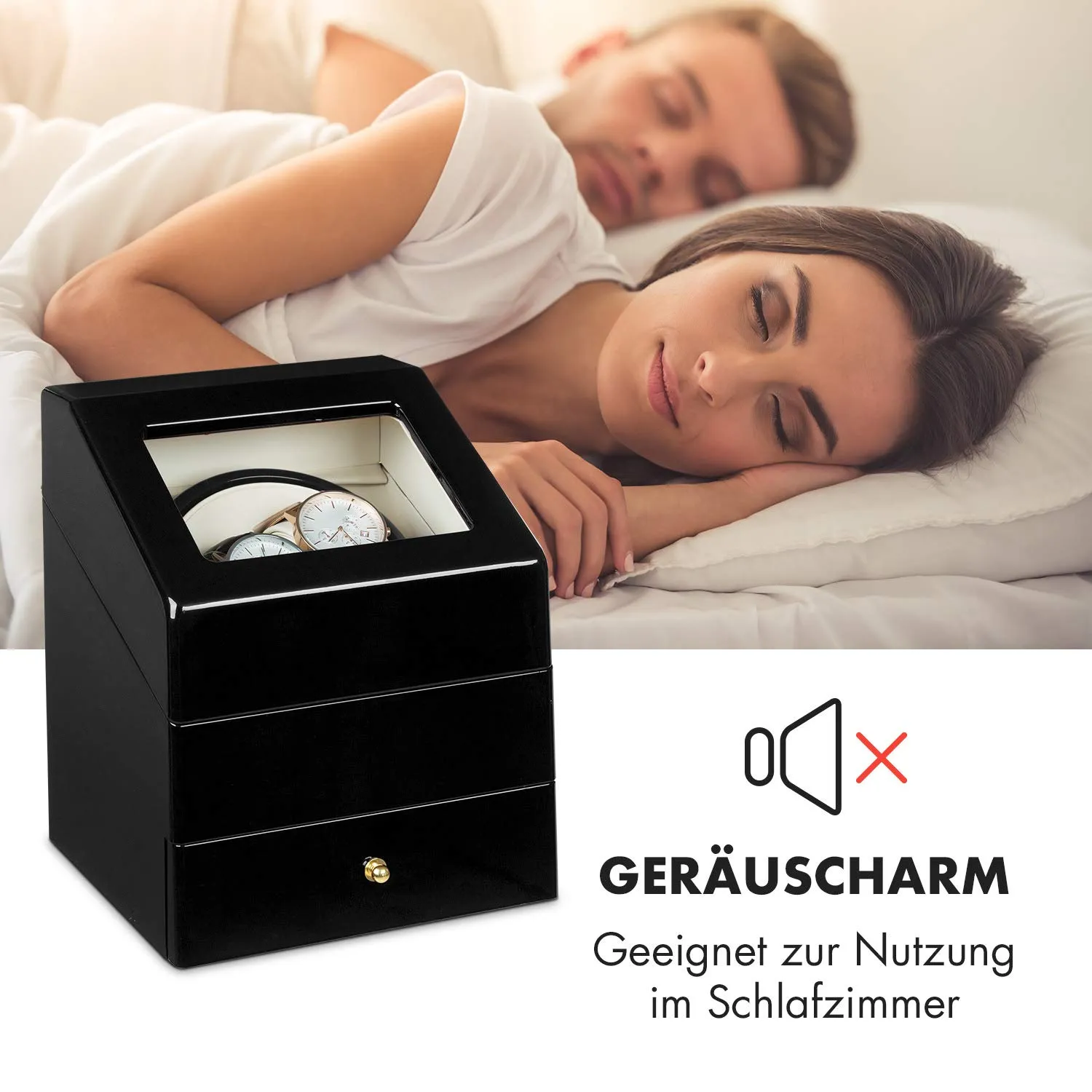 Klarstein Geneva remontoir montre 2 montres automatique noir