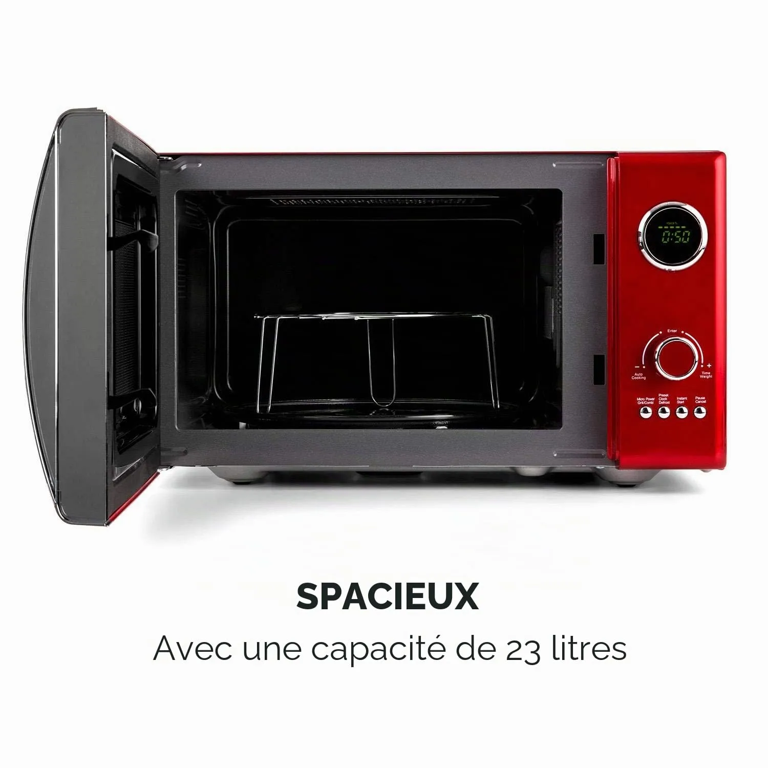 Klarstein Fine Dinesty micro-ondes gril 23 L rouge