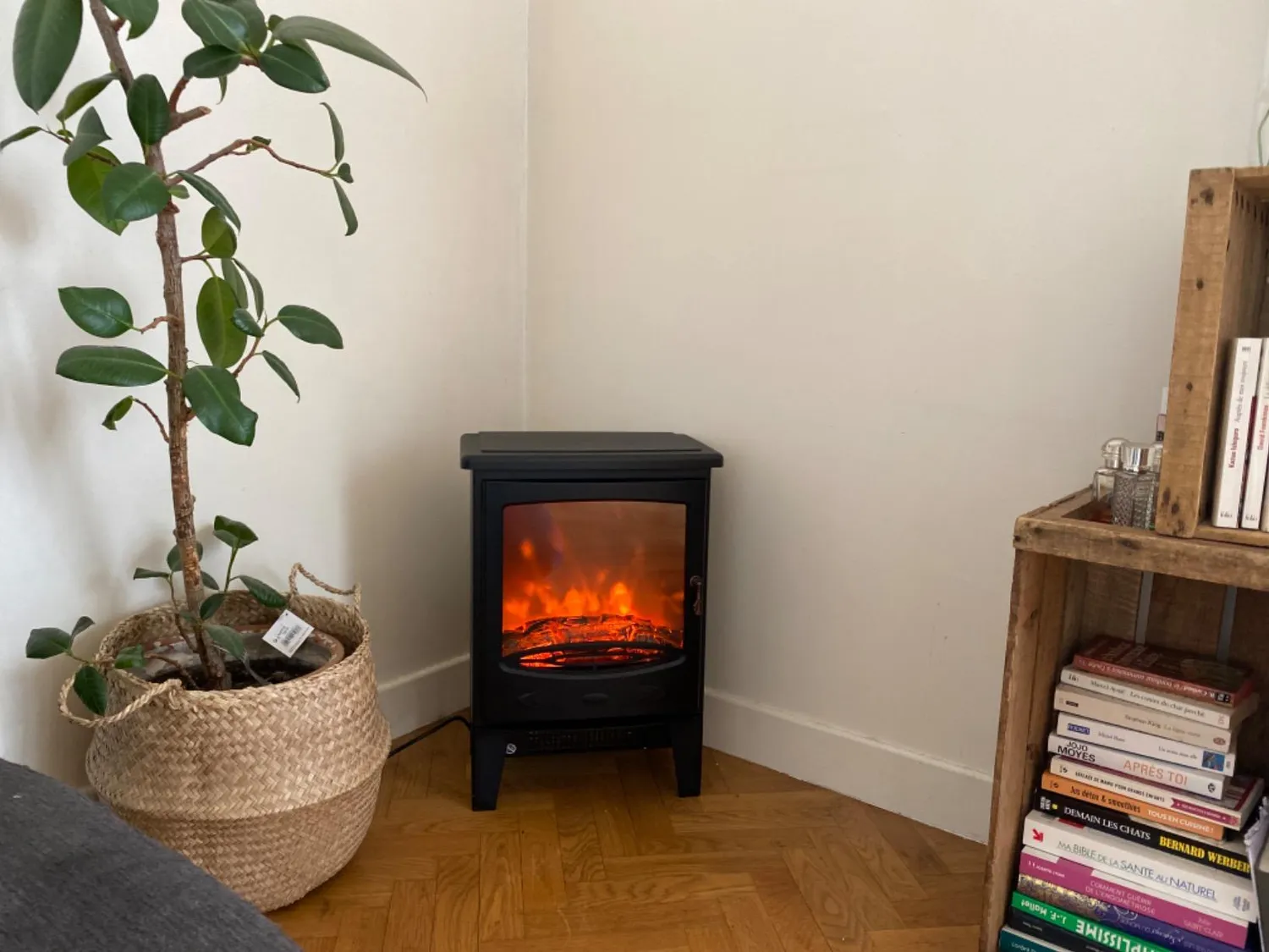 Klarstein Meran cheminée électrique blanche 1850W flamme