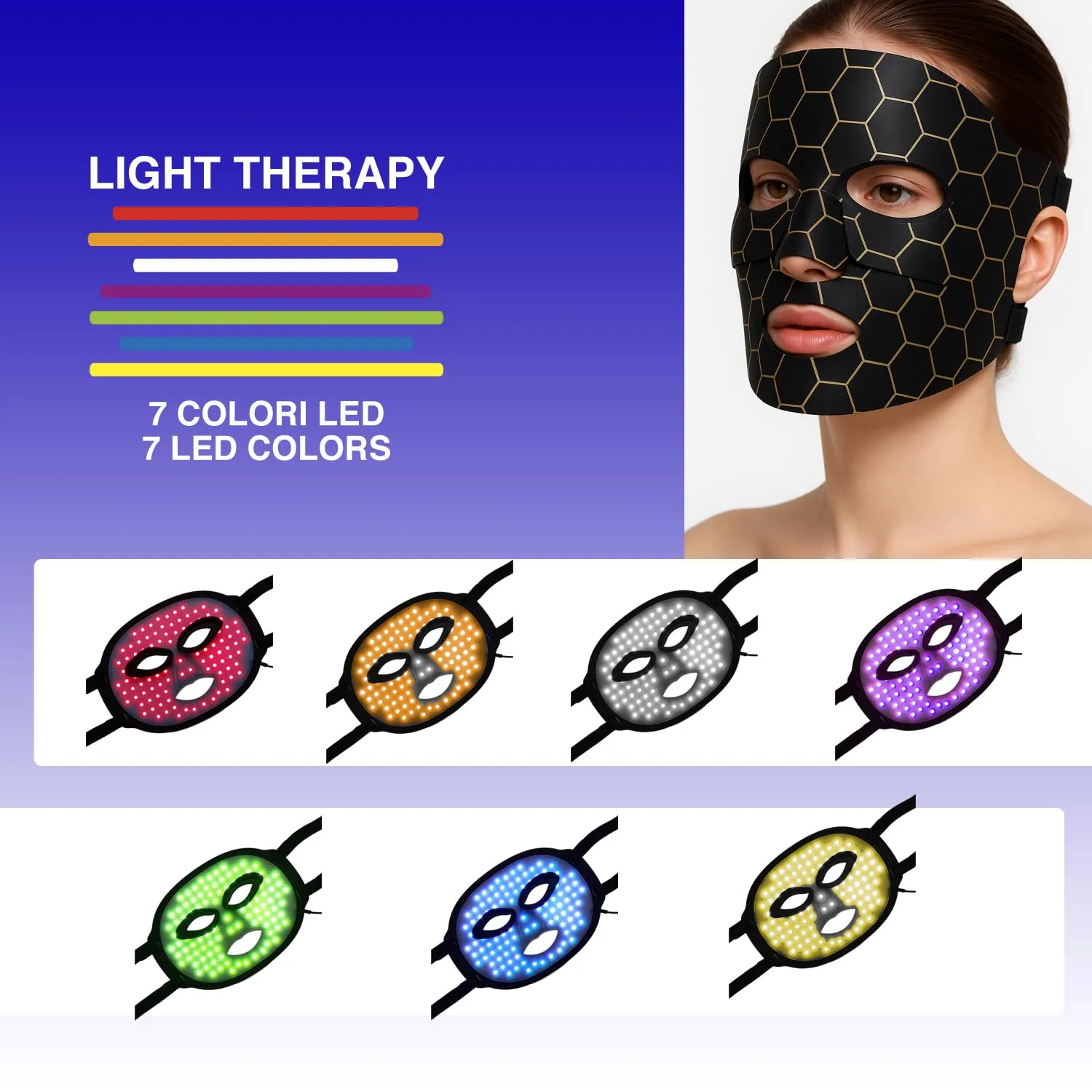 Beper P302VIS100 masque visage LED 7 couleurs