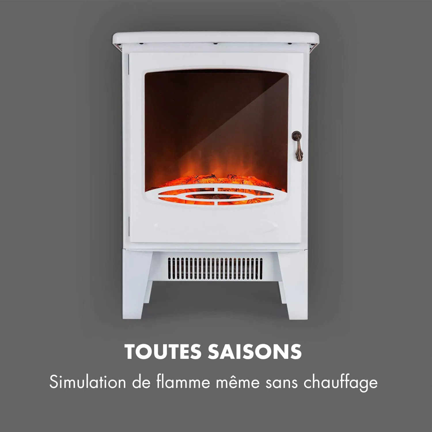Klarstein Meran cheminée électrique blanche 1850W flamme