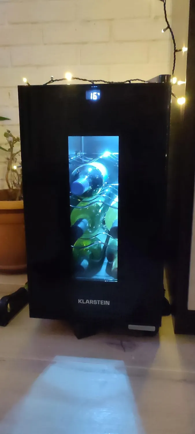 Klarstein cave à vin 8 bouteilles 11-18°C verre