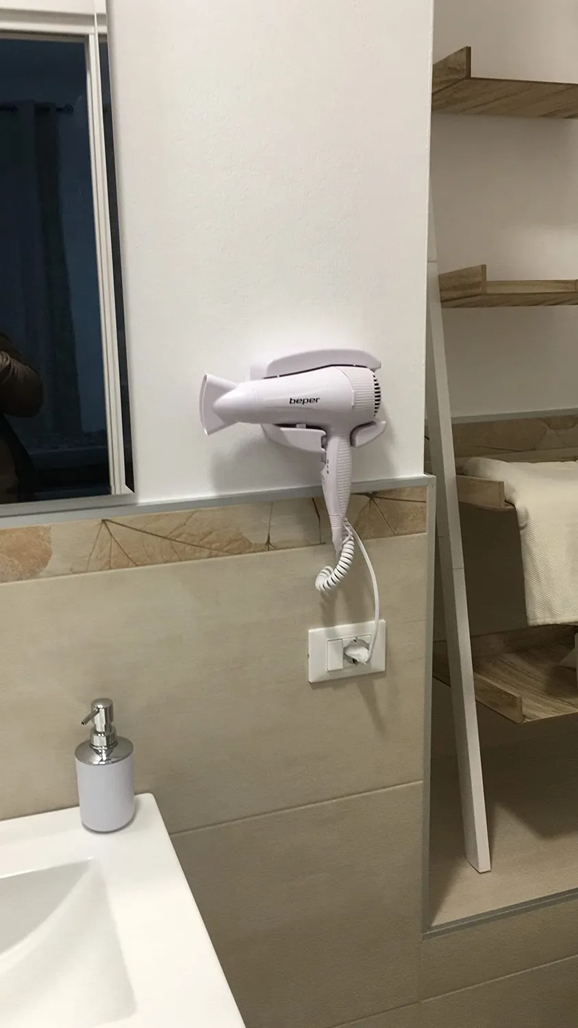 Beper 40.490 sèche-cheveux mural blanc 2000 W