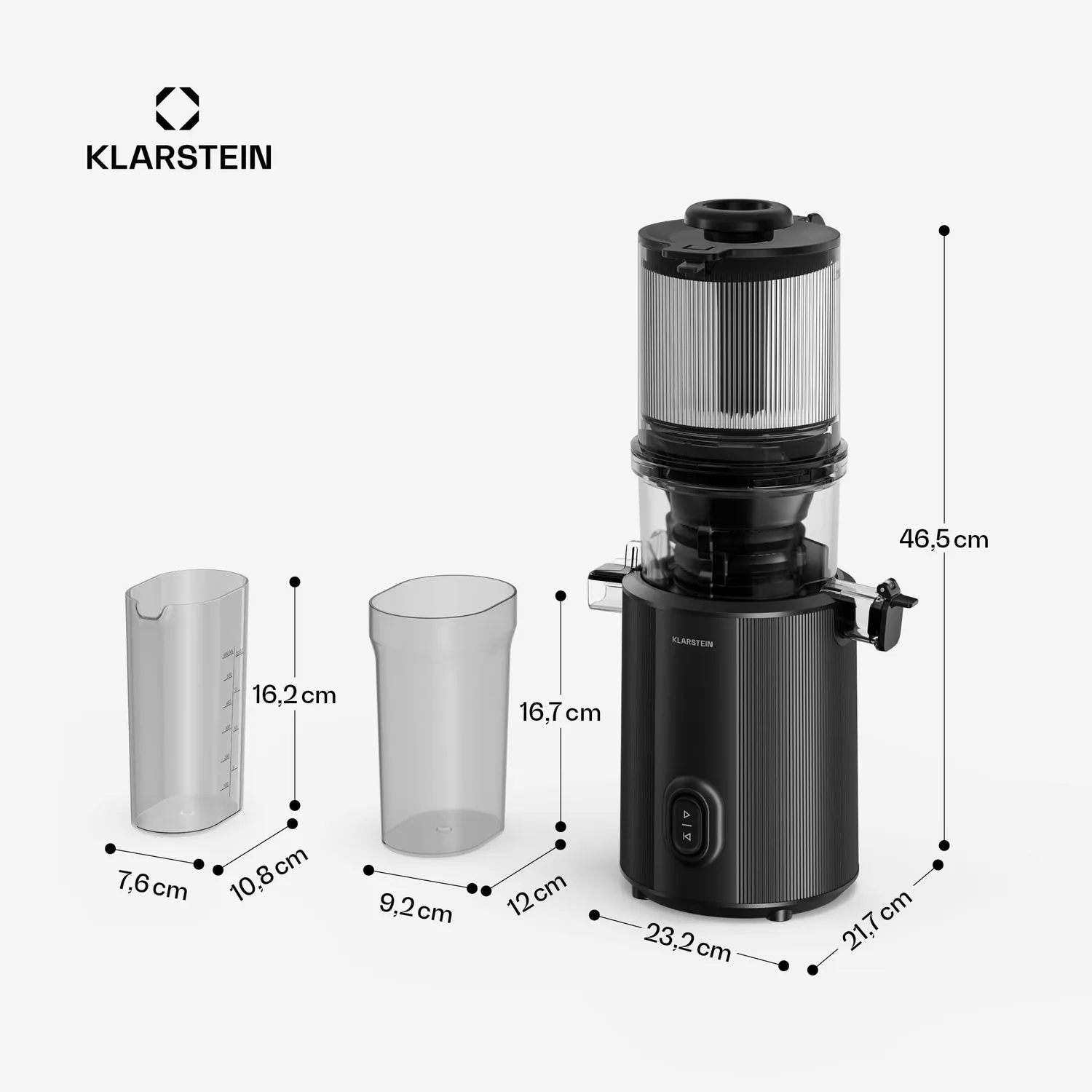 Klarstein Wavyn extracteur jus 300W 55 tr/min sans BPA