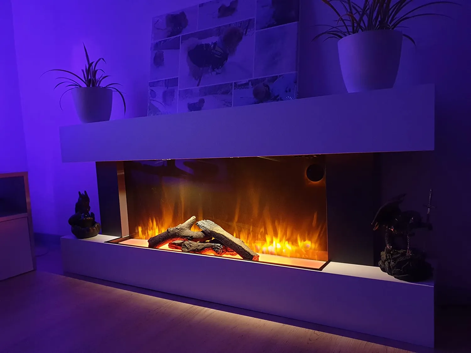 Klarstein Light & Fire 1 cheminée électrique 2000W noir effet flamme