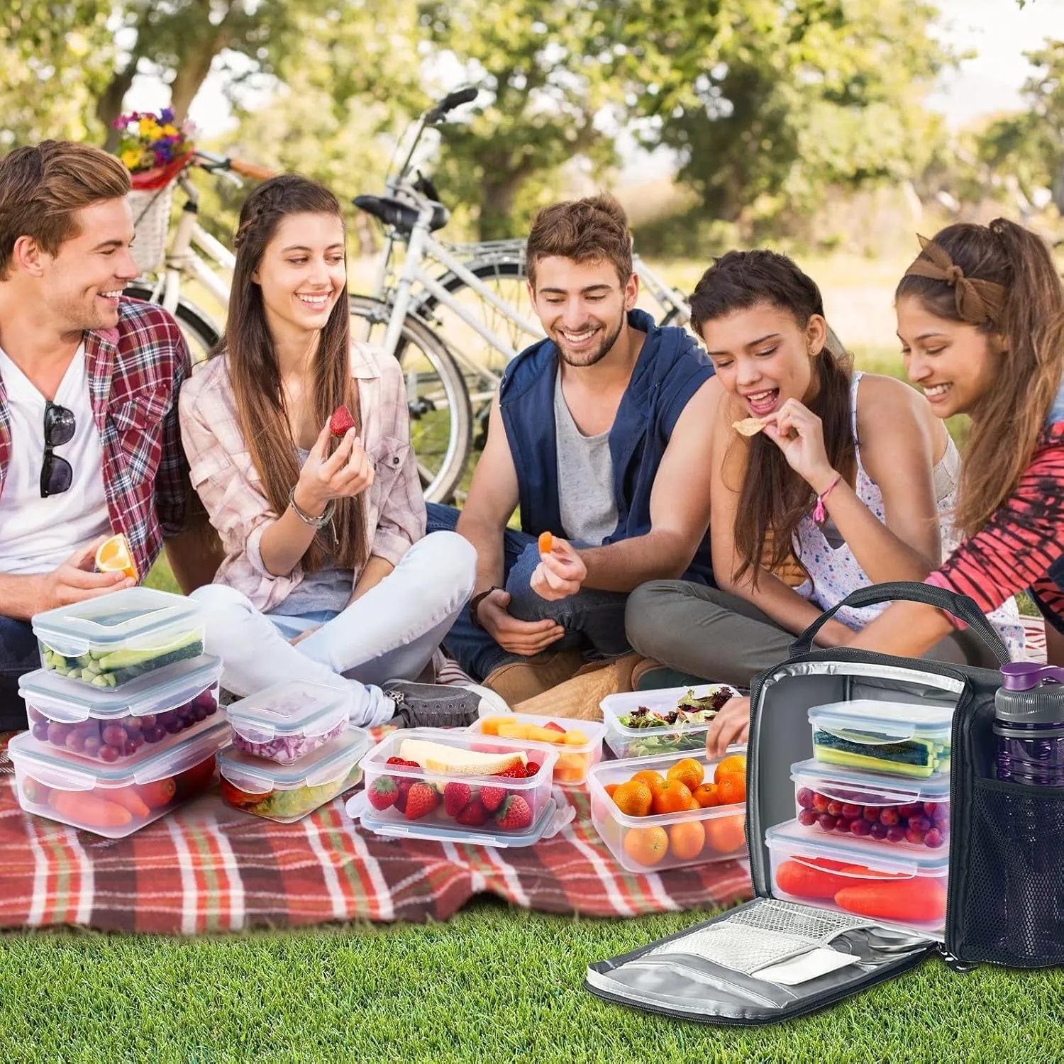 YASHE Boîte Alimentaire Set 12 pièces hermétiques 2,5L