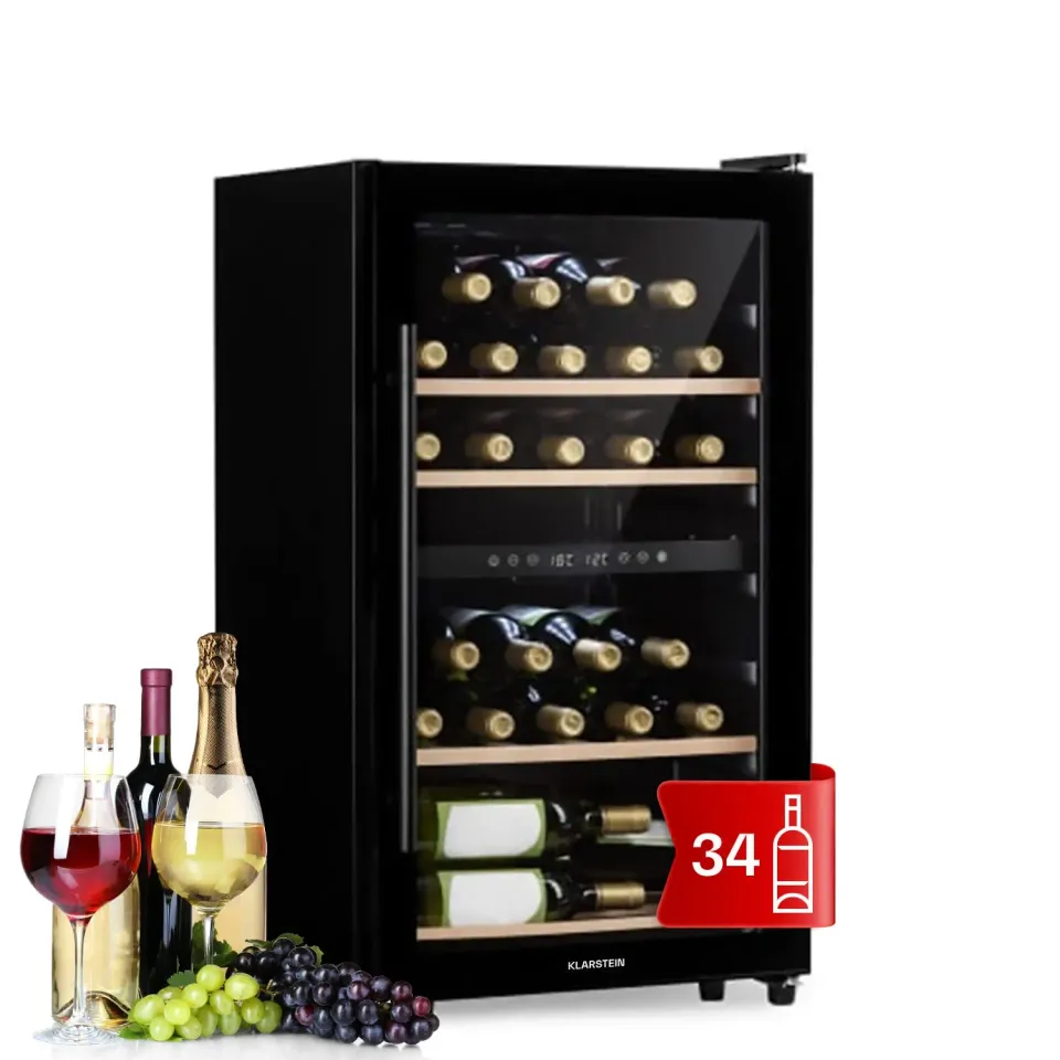 Klarstein Barossa cave à vin 34 bouteilles noir 80 L