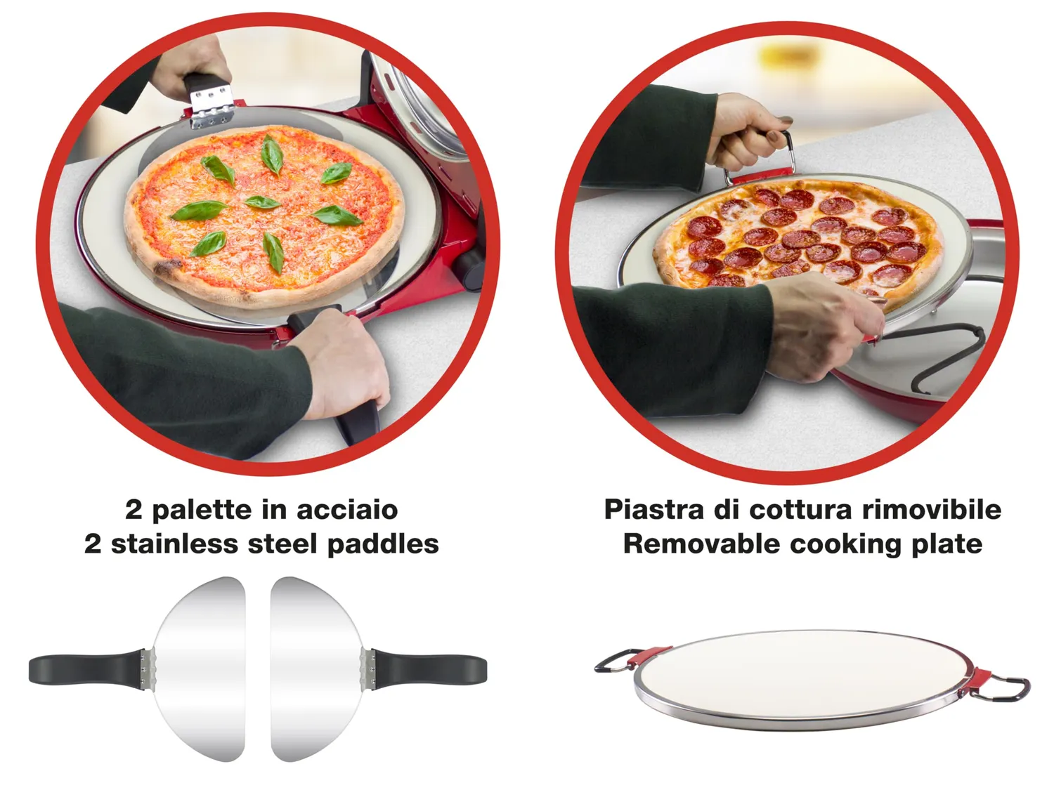 Beper P101CUD301 four à pizza rouge 31 cm 1200W