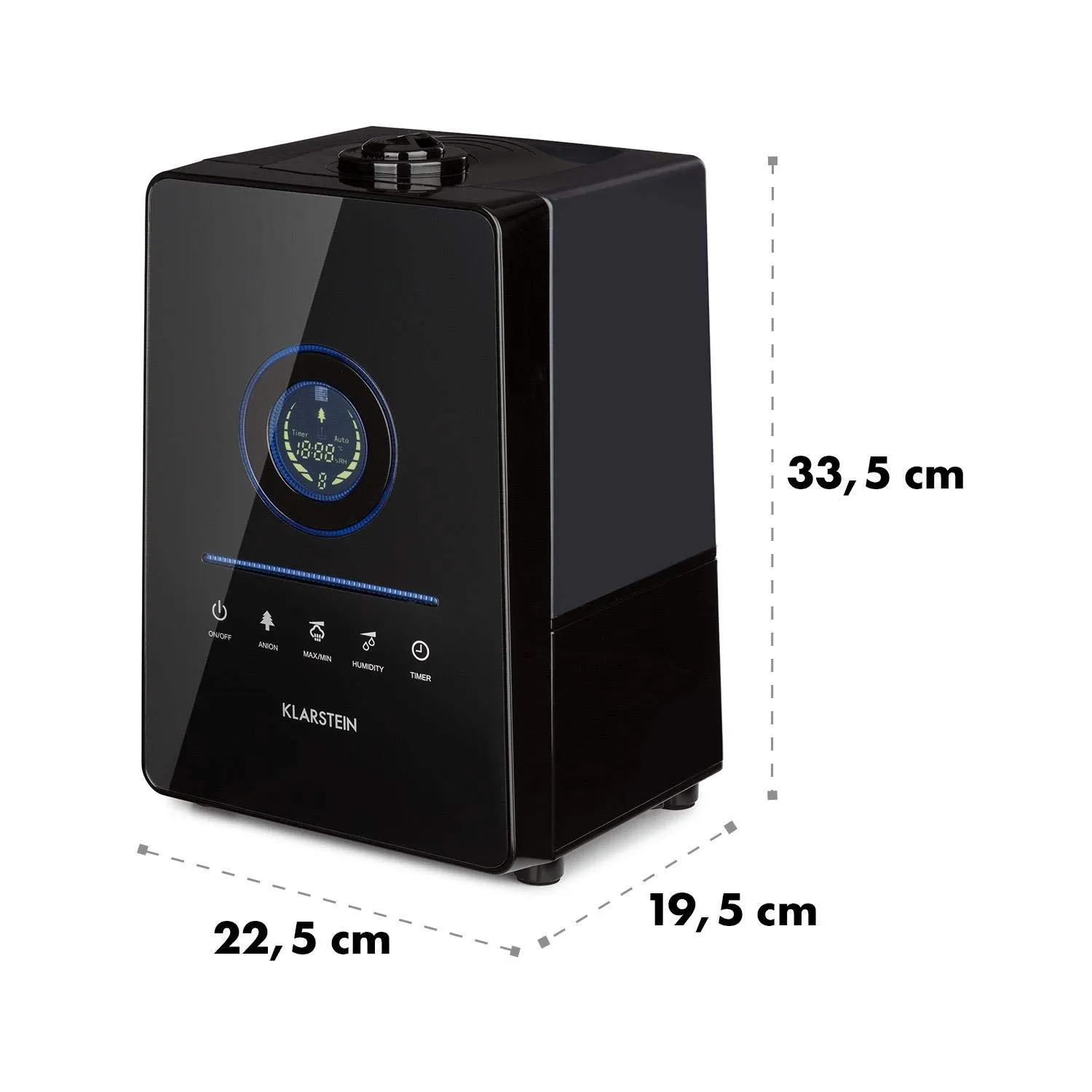 Klarstein Monaco humidificateur 6 L noir ioniseur