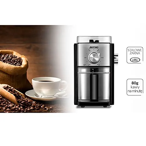 MPM MMK-08 moulin à café électrique 350 g 17 réglages