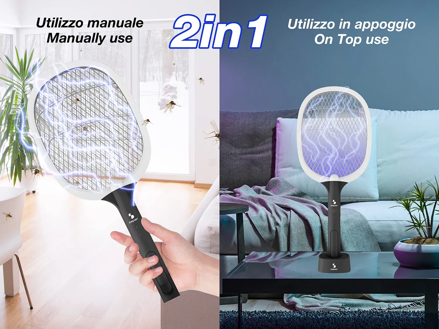 Beper P206ZAN250 raquette anti-moustiques USB rechargeable